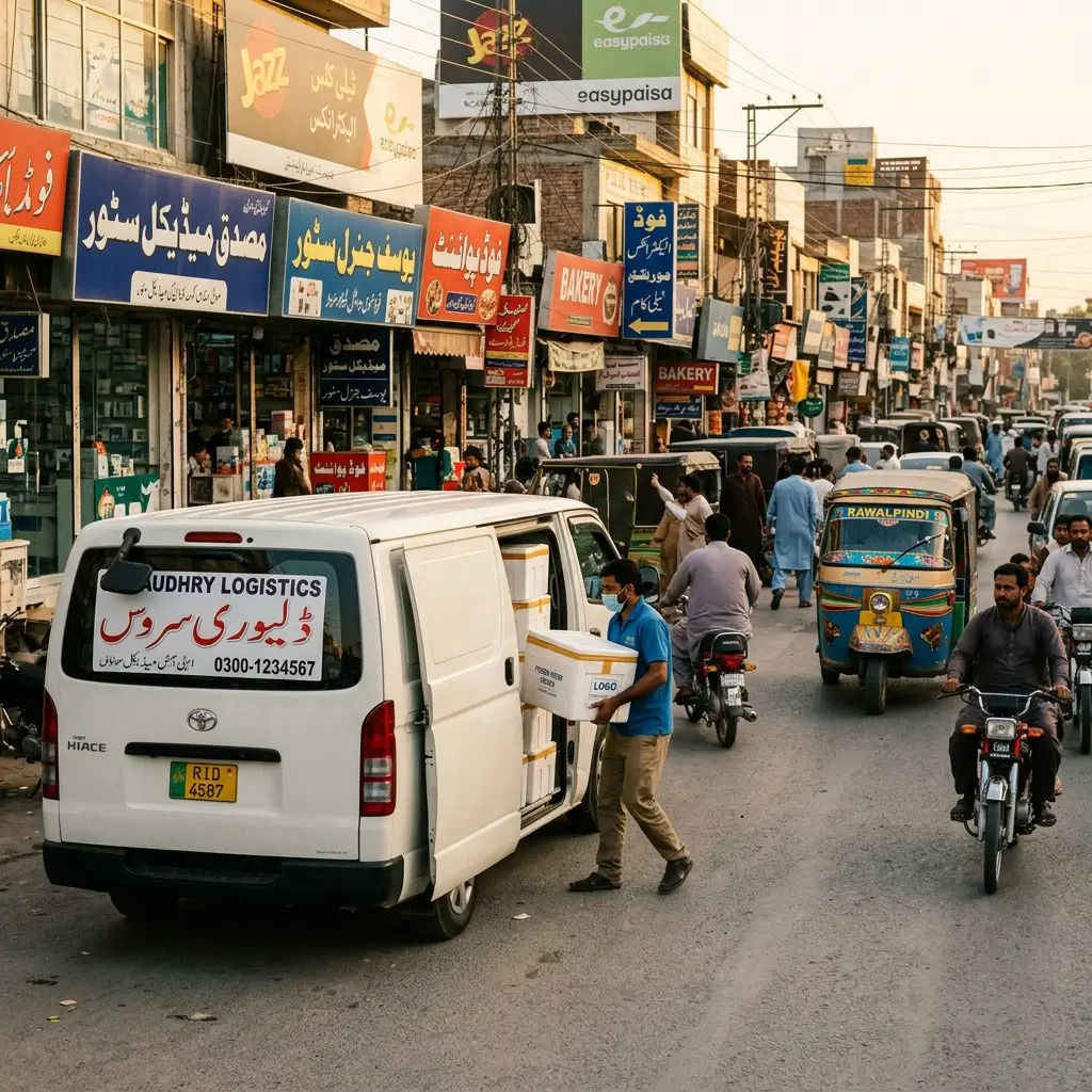 SUBHAAN TRADERS dry ice delivery van Rawalpindi Pakistan